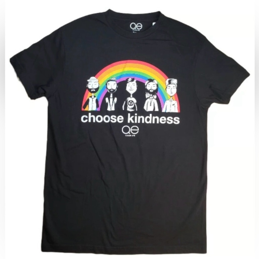 Queer Eye Rainbow Choose Kindness Tee Black
